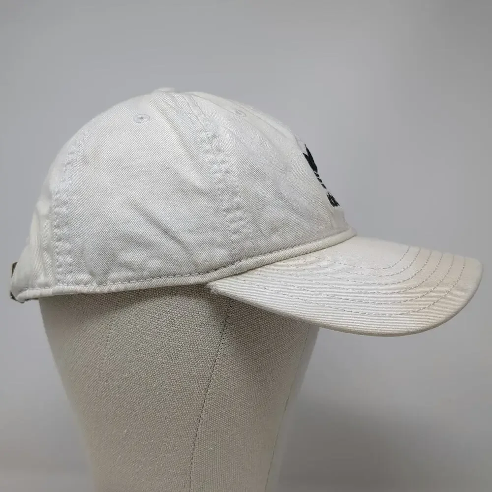 Adidas Baseball Cap White One Size Trefoil Logo Slideback Cotton Embroidered Hat